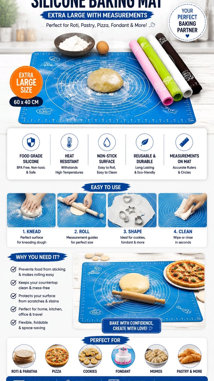 Silicon non-sticky rolling mat