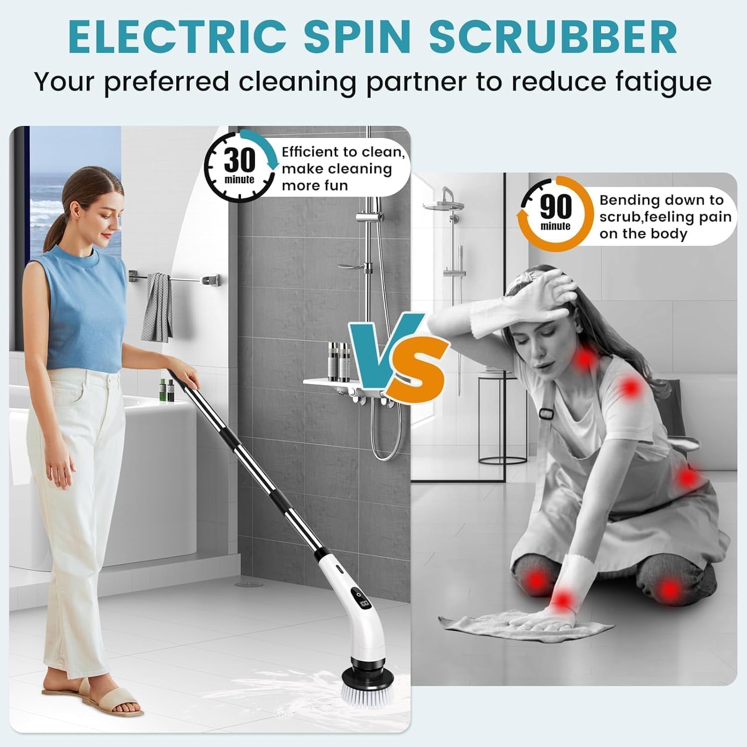 Electric Spin Scrubber 9 in 1