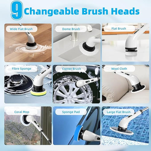 Electric Spin Scrubber 9 in 1